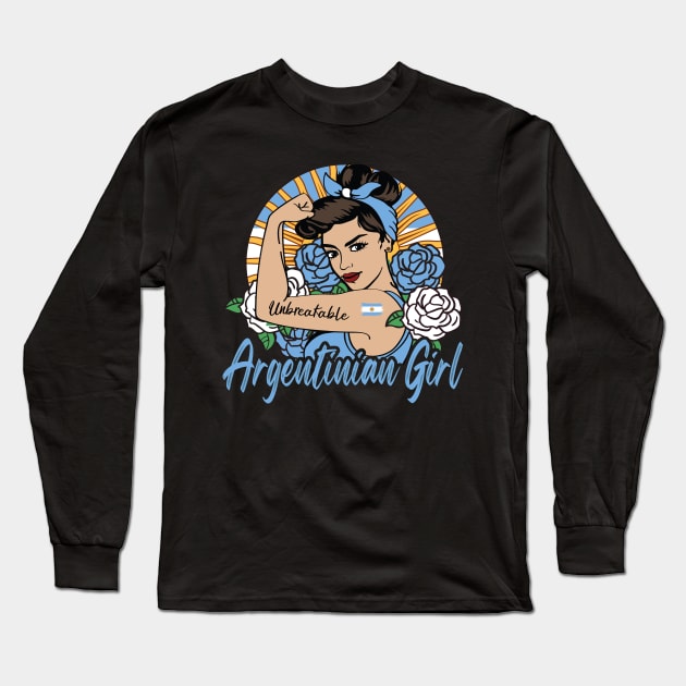 Argentinian Girl Long Sleeve T-Shirt by JayD World